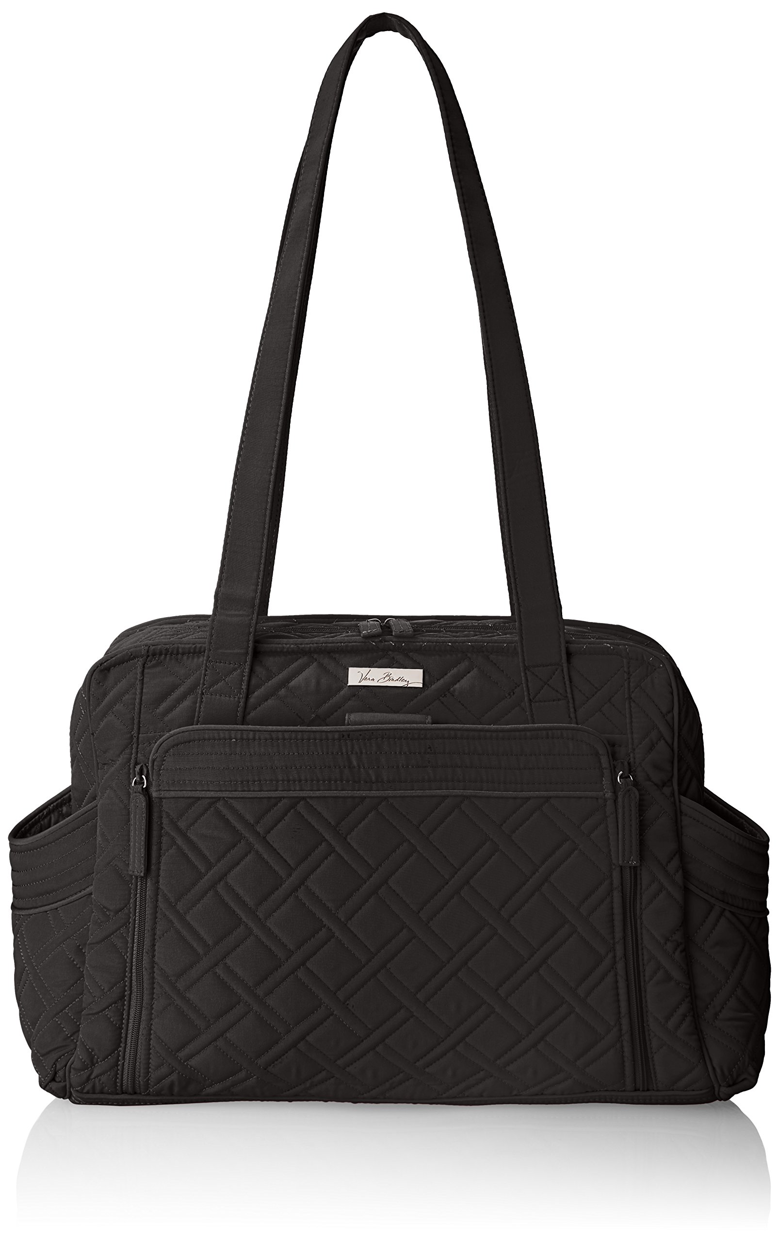 Vera Bradley Microfiber Stroll Around Baby Diaper Bag - Stylish & Spacious Diaper Backpack for Moms, Water-Resistant & Lightweight - Perfect for Travel, Shopping & Daycare (Multiple Pockets)