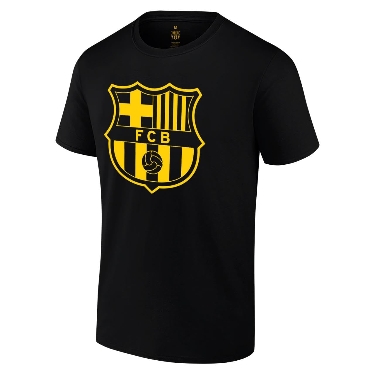 Official FC Barcelona Logo T-Shirt - Men's Football Jersey - Comfortable Cotton Soccer Shirt for Fans, Training & Match Days