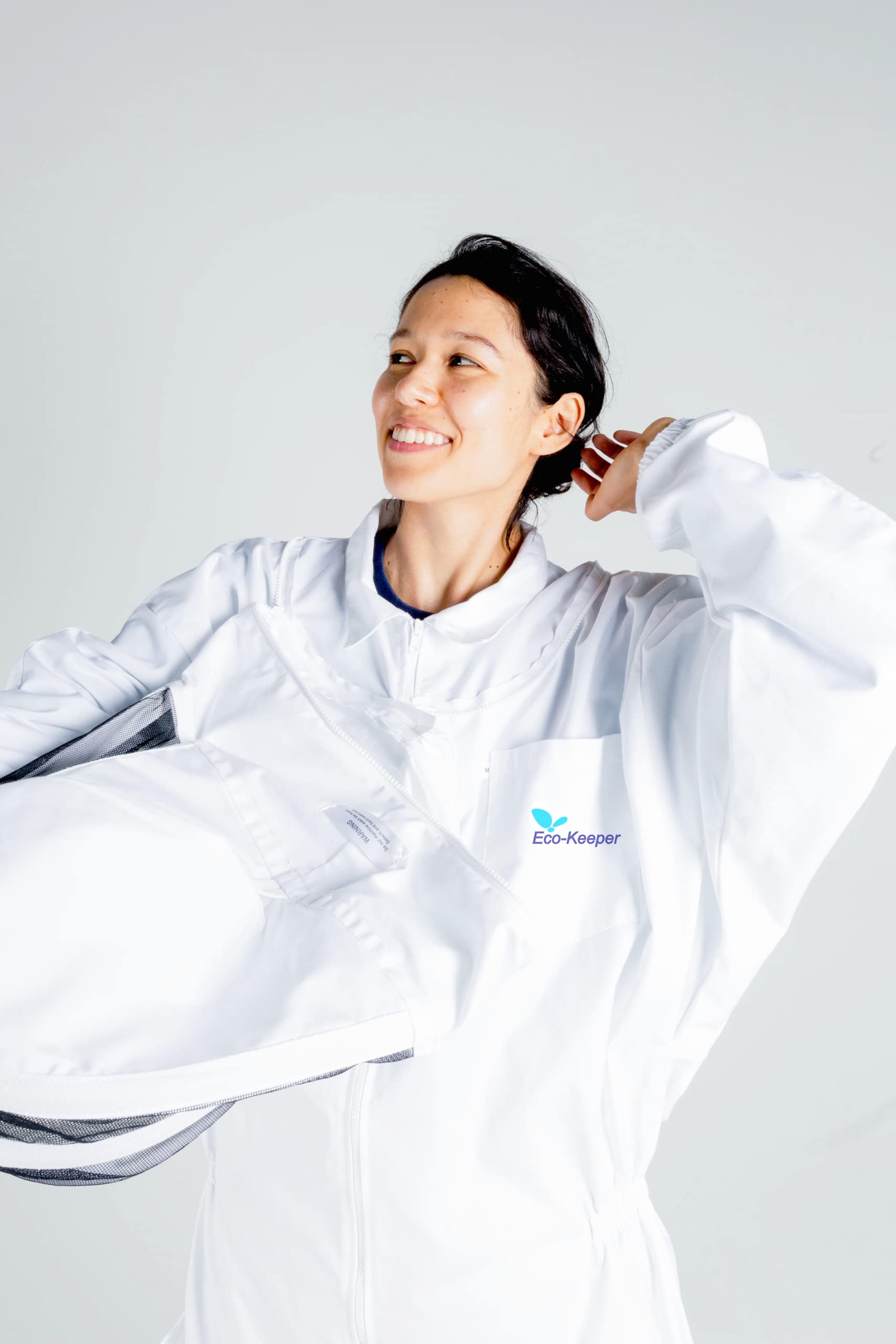 Professional Beekeeping Suit for Adults - Full Body Protection Beekeeper Suit with Ventilated Hood - Eco-Keeper (XS) - Ideal for Honey Harvesting, Hive Inspection & Beekeeping Activities