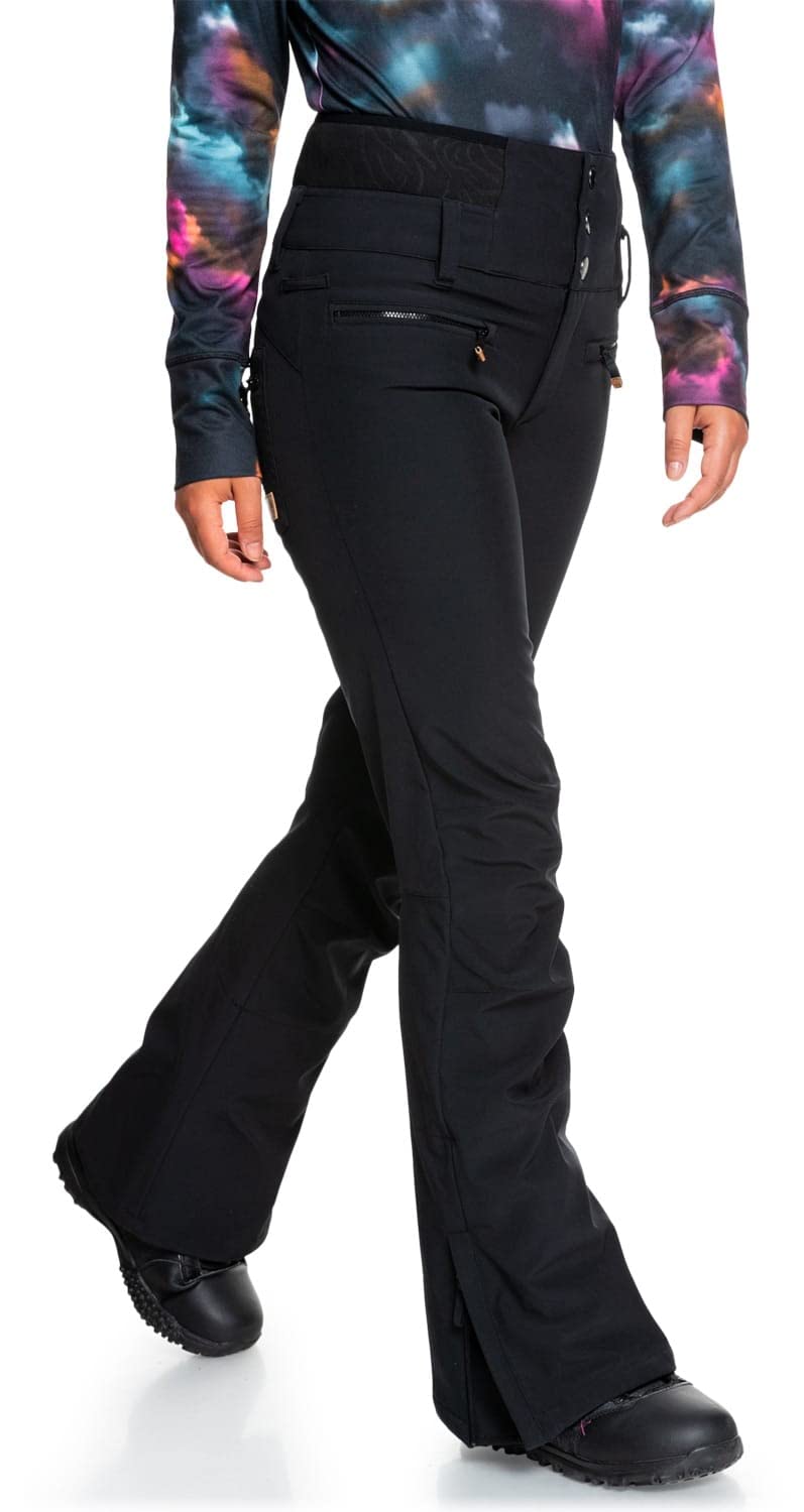 Roxy Rising High Pants for Women - True Black Size XL (US 13) - Comfortable & Stylish Yoga, Running & Workout Pants