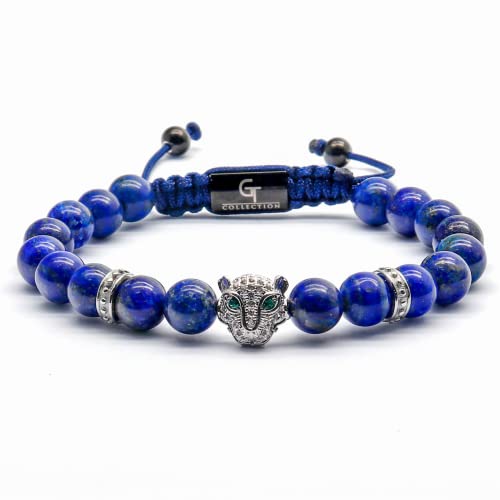 Blue with Silver Leopard