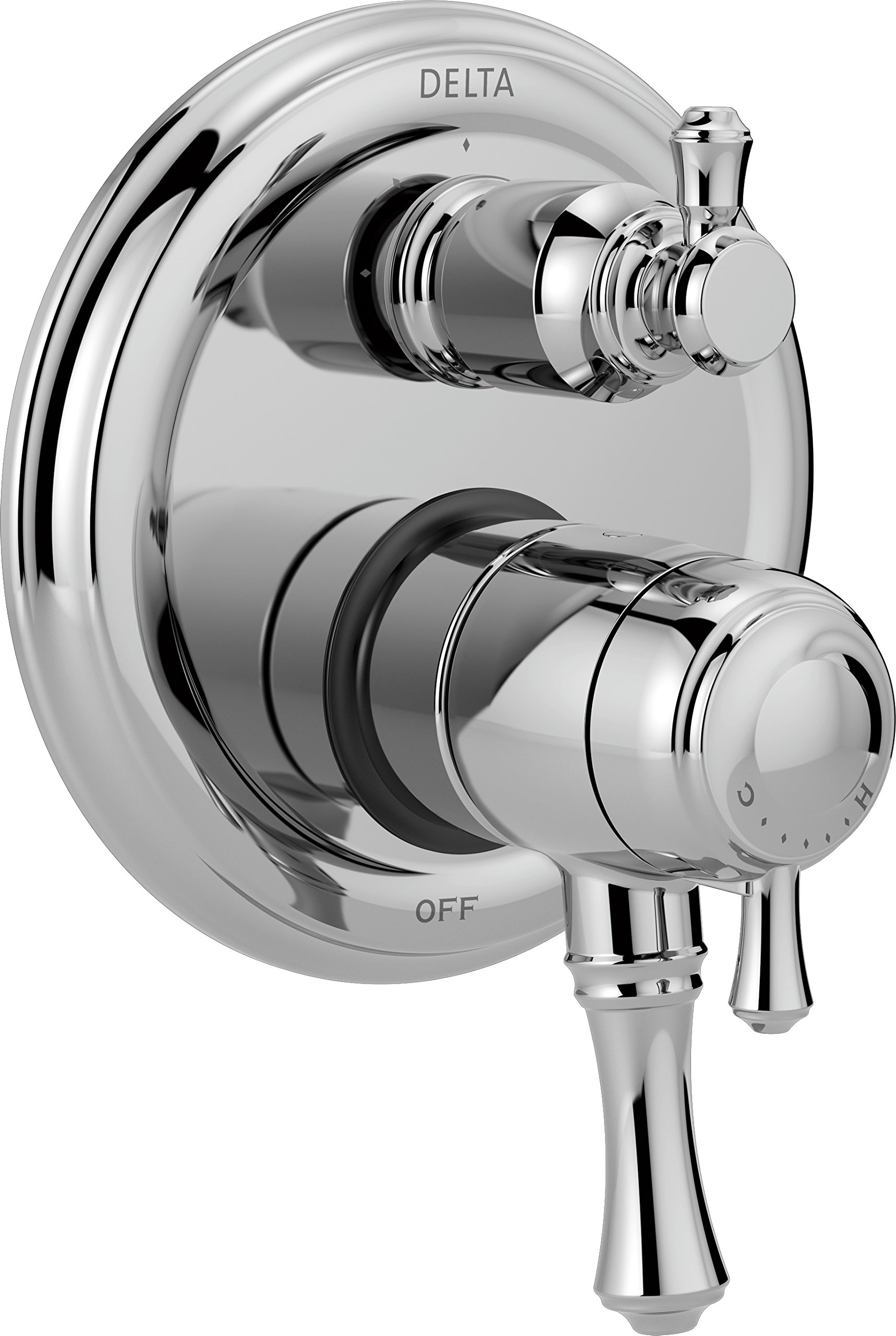 Delta Faucet T27897 Chrome Cassidy Traditional Monitor 17 Series Valve Trim with 3-Setting Integrated Diverter - Perfect for Bathroom Sink and Shower Faucet Replacement, Home Renovation Projects
