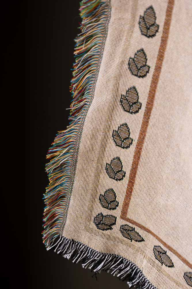 Scandi White Woven Cotton Throw Blanket by Denim & Bone - Soft & Cozy Home Decor for Sofa, Bed, or Couch - Perfect for Living Room, Bedroom & Nursery