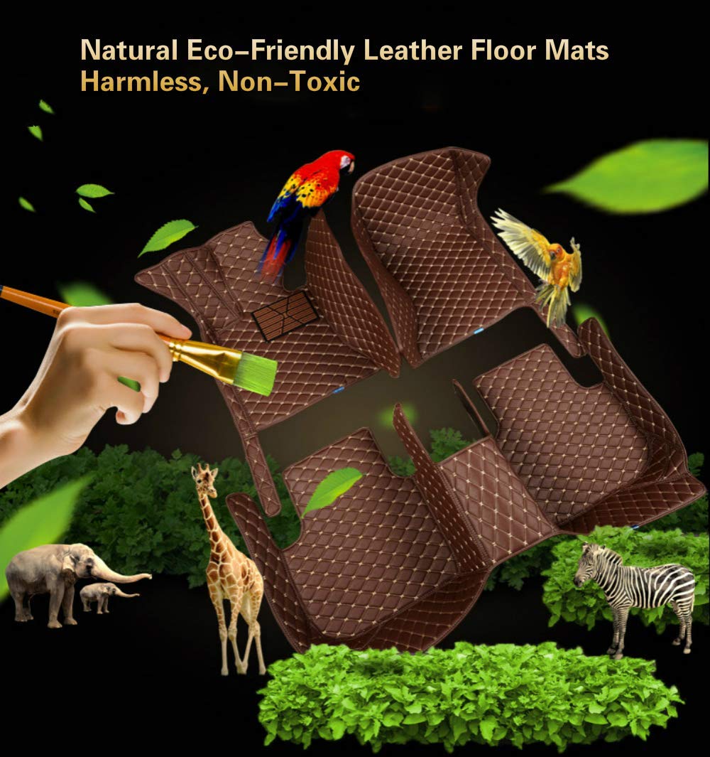 Custom All-Weather Car Floor Mats for 200 2012-2016 Models - Premium Leather Front & Rear Floor Liners - Black/Beige Auto Interior Accessories - Perfect for Daily Commuting, Road Trips & Extreme Weather Protection