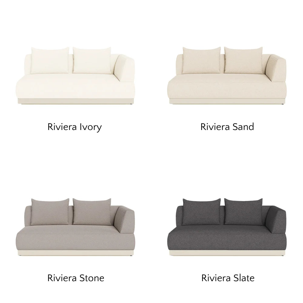 Amalfi 2-Seat Right-Arm Outdoor Sectional Sofa Set - Waterproof Patio Furniture for Backyard, Poolside & Garden Relaxation