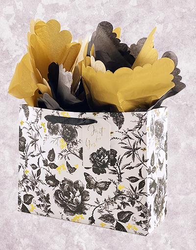 Avril Garden Gift Bags - Elegant Floral Printed Gift Bags for Birthdays, Weddings, Baby Showers & Party Favors | Perfect for Gift Wrapping, Party Decorations & Special Occasions