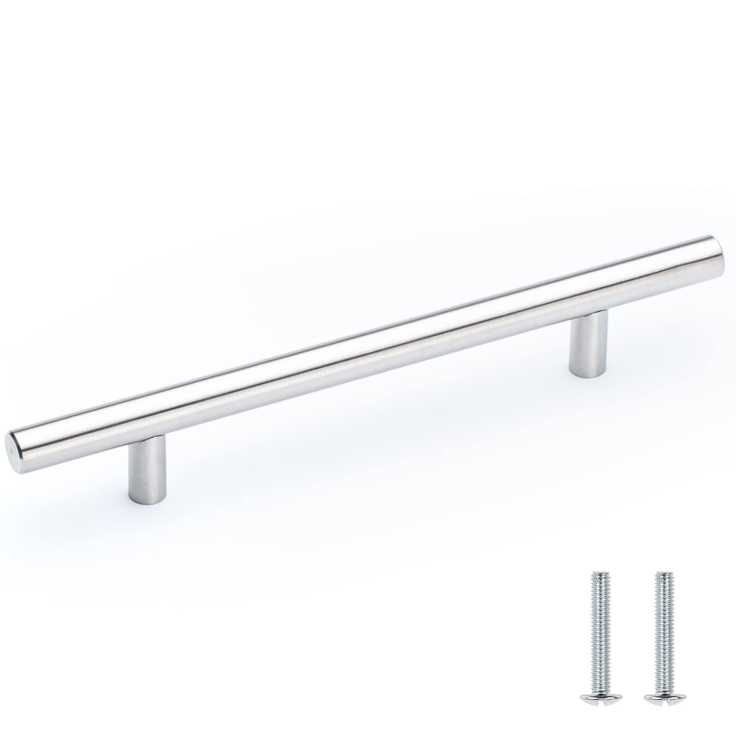 Stainless Steel Pull Bar Handle for Kitchen Cabinet & Drawer - 8 Inch Modern Hardware - Perfect for Home Renovation, DIY Projects & Furniture Upgrade
