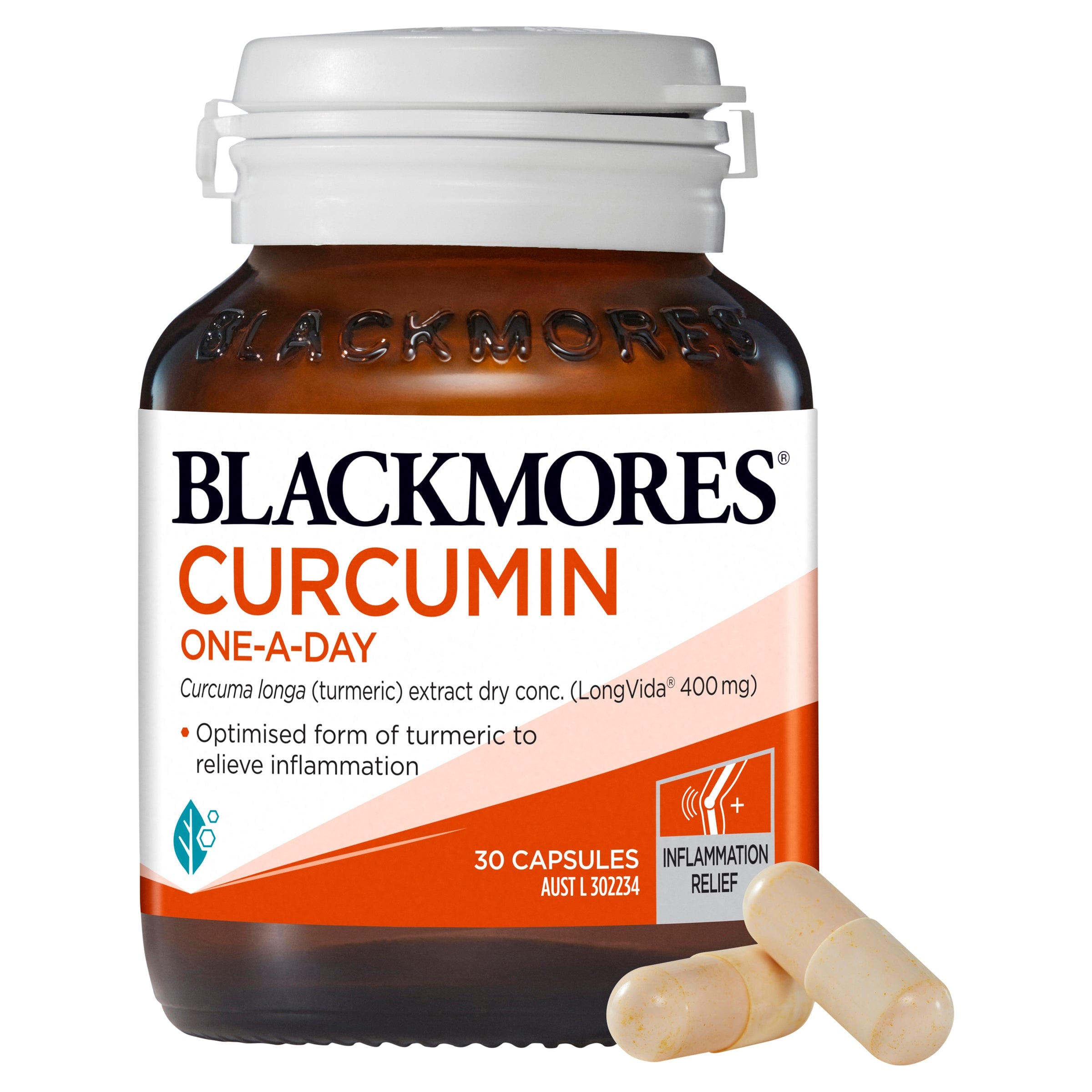 Blackmores Curcumin One A Day Supplement - 1500mg Turmeric Extract with 95% Curcuminoids for Joint & Inflammation Support - Daily Immune & Digestive Health Boost - Perfect for Active Lifestyles & Wellness Routines