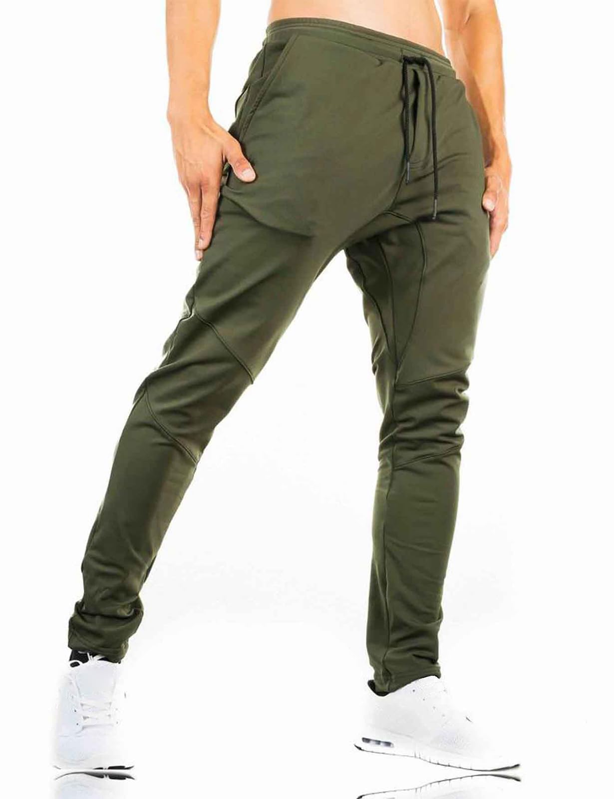 TBMPOY Men's Slim Fit Joggers with Ankle Zipper - Tapered Sweatpants for Gym, Workout & Training - Comfortable Athletic Pants with 4 Pockets - Perfect for Running, Yoga & Casual Wear