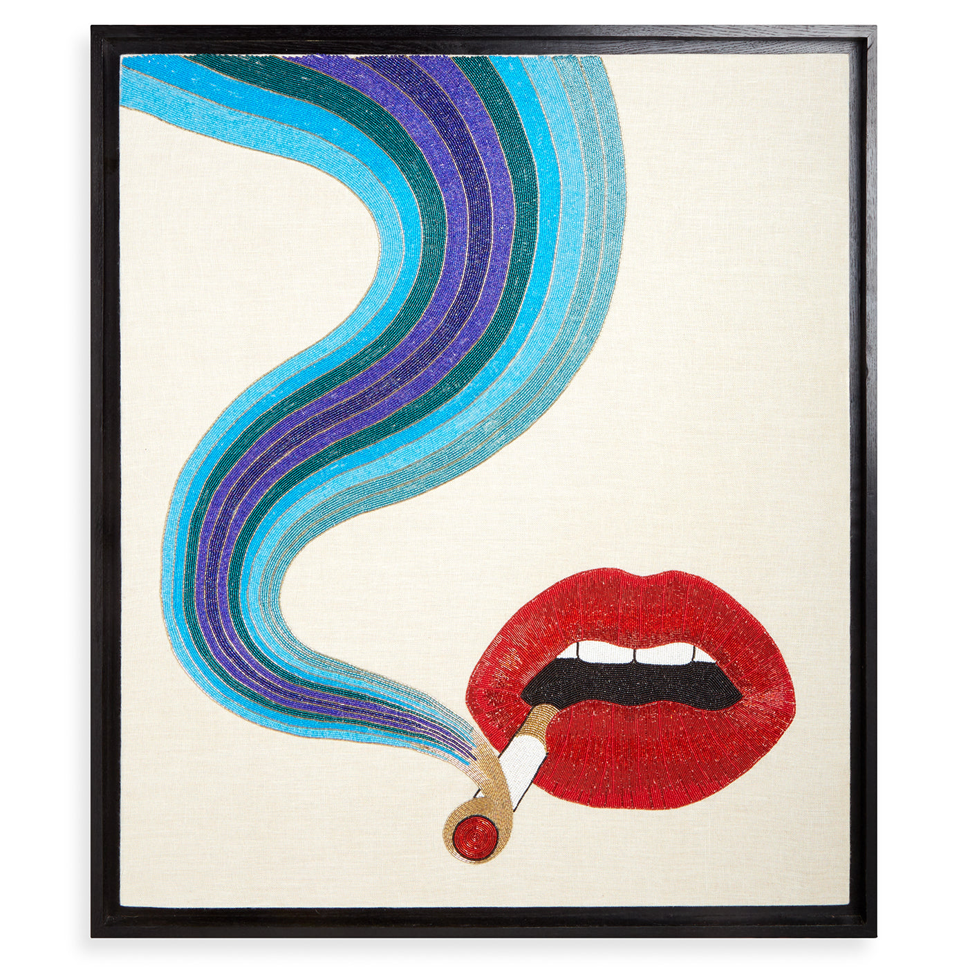 Handmade Smolder Beaded Art - Bohemian Style Wall Decor for Living Room, Bedroom & Office - Unique Beaded Tapestry for Home & Gift Giving