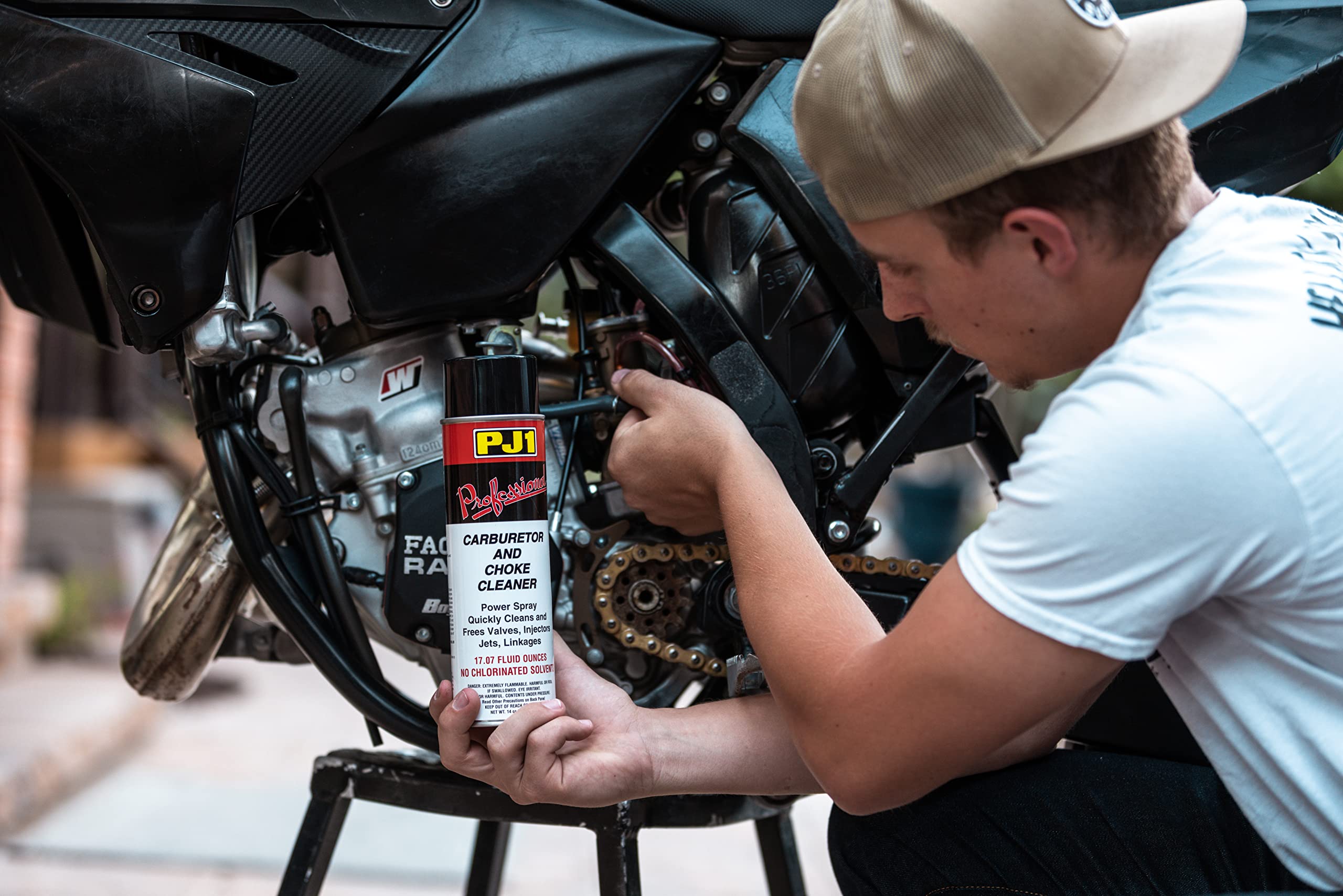PJ1 40-1 Pro Carb and Choke Cleaner - 14 oz Fast-Acting Engine Cleaner for Motorcycles, ATVs, and Small Engines - Removes Deposits & Improves Performance