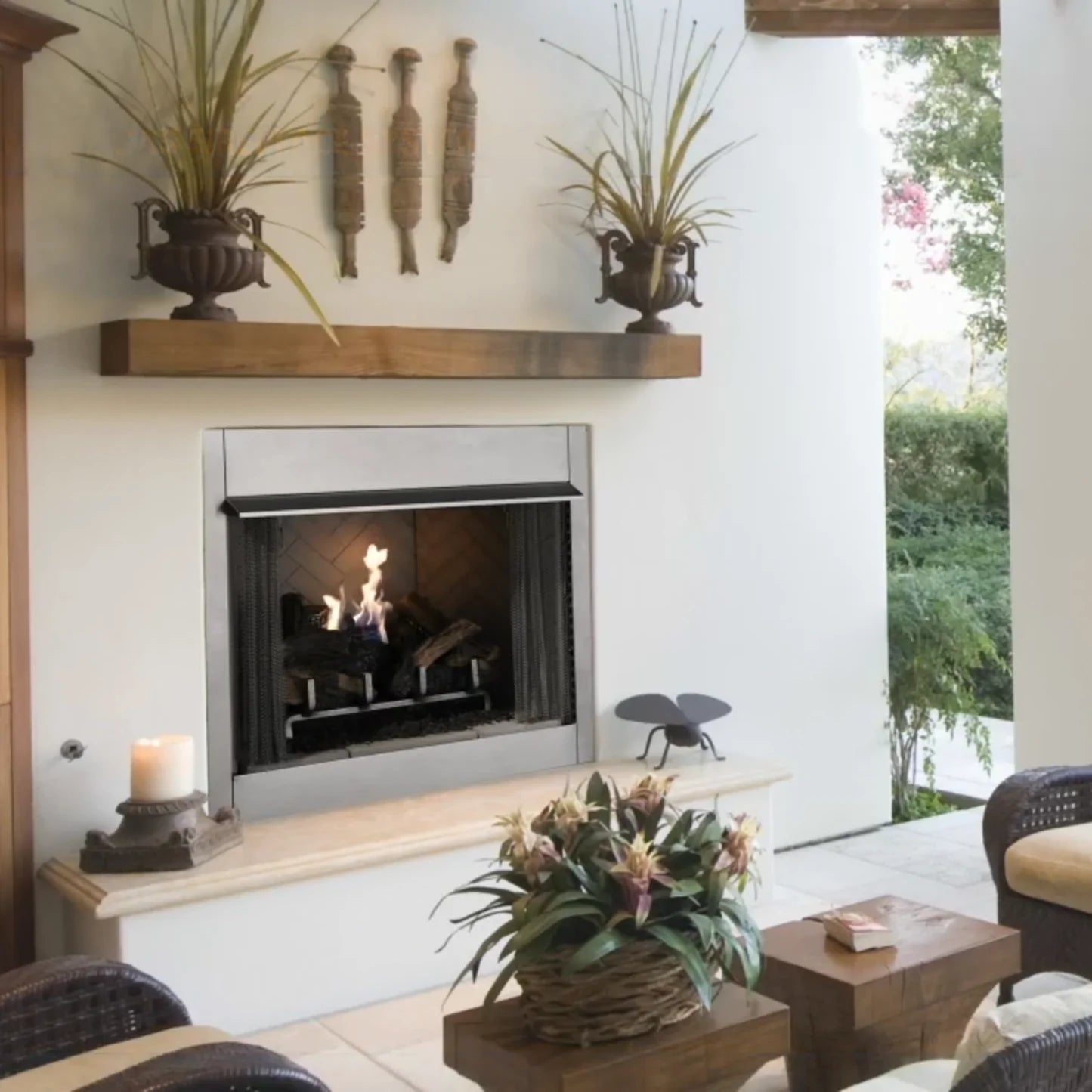 36 Inch Vent-Free Outdoor Gas Fireplace - VRE3236 | High-Efficiency Heating for Patios, Decks & Backyards | Perfect for Outdoor Gatherings & Relaxation