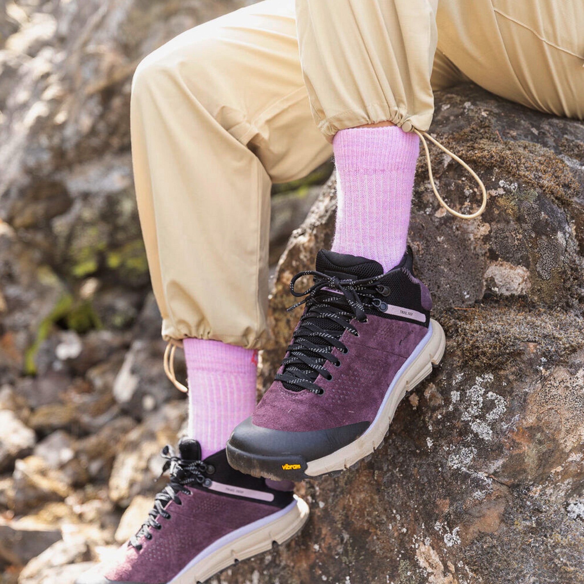 Women's Lightweight Hiking Socks with Hematite - Moisture-Wicking & Breathable for Outdoor Adventures, Trekking & Camping