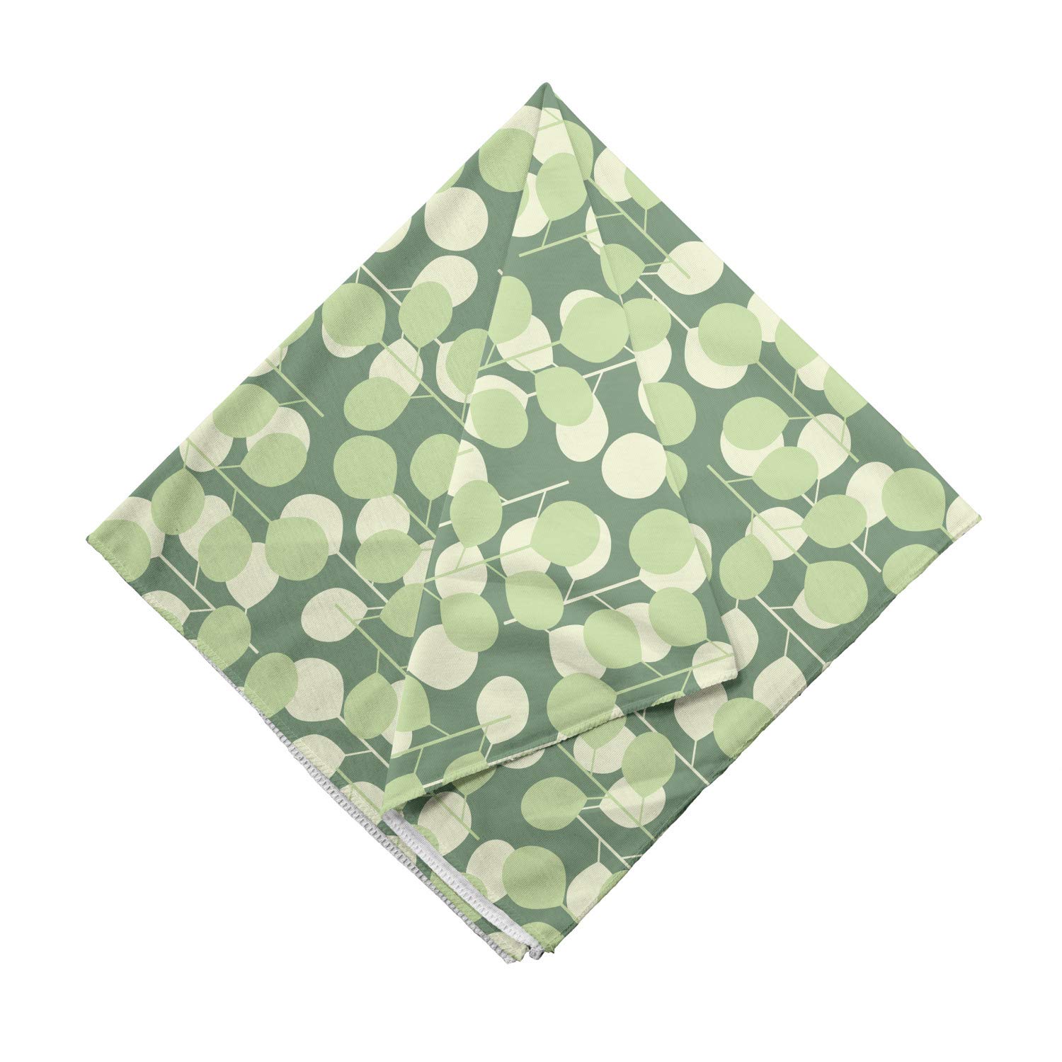 Ambesonne Leaves Bandana - Abstract Circular Motifs Unisex Head & Neck Scarf for Men & Women - Perfect for Outdoor Activities, Festivals, and Fashion Accessories