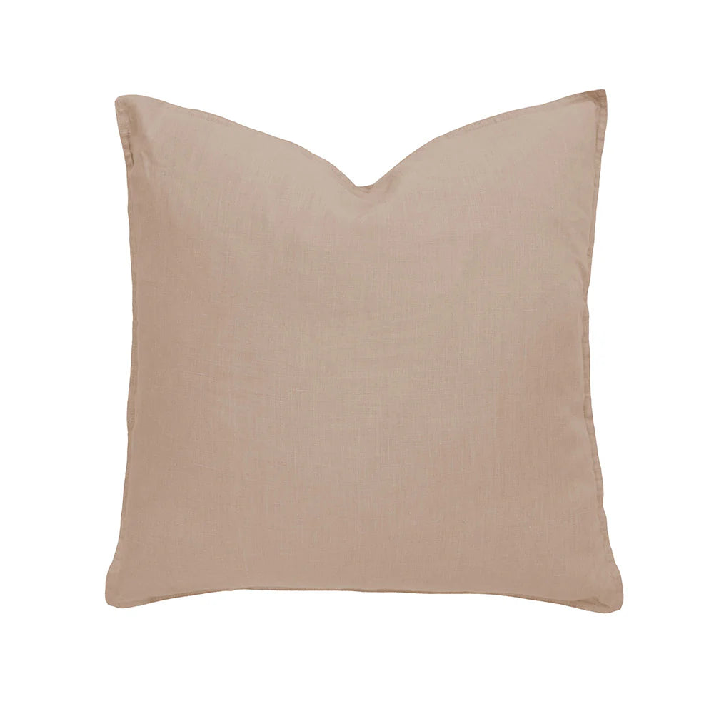 Bambury Linen Square Cushion with Tea Rose Design - Stylish Home Decor for Living Room, Bedroom & Outdoor Patio