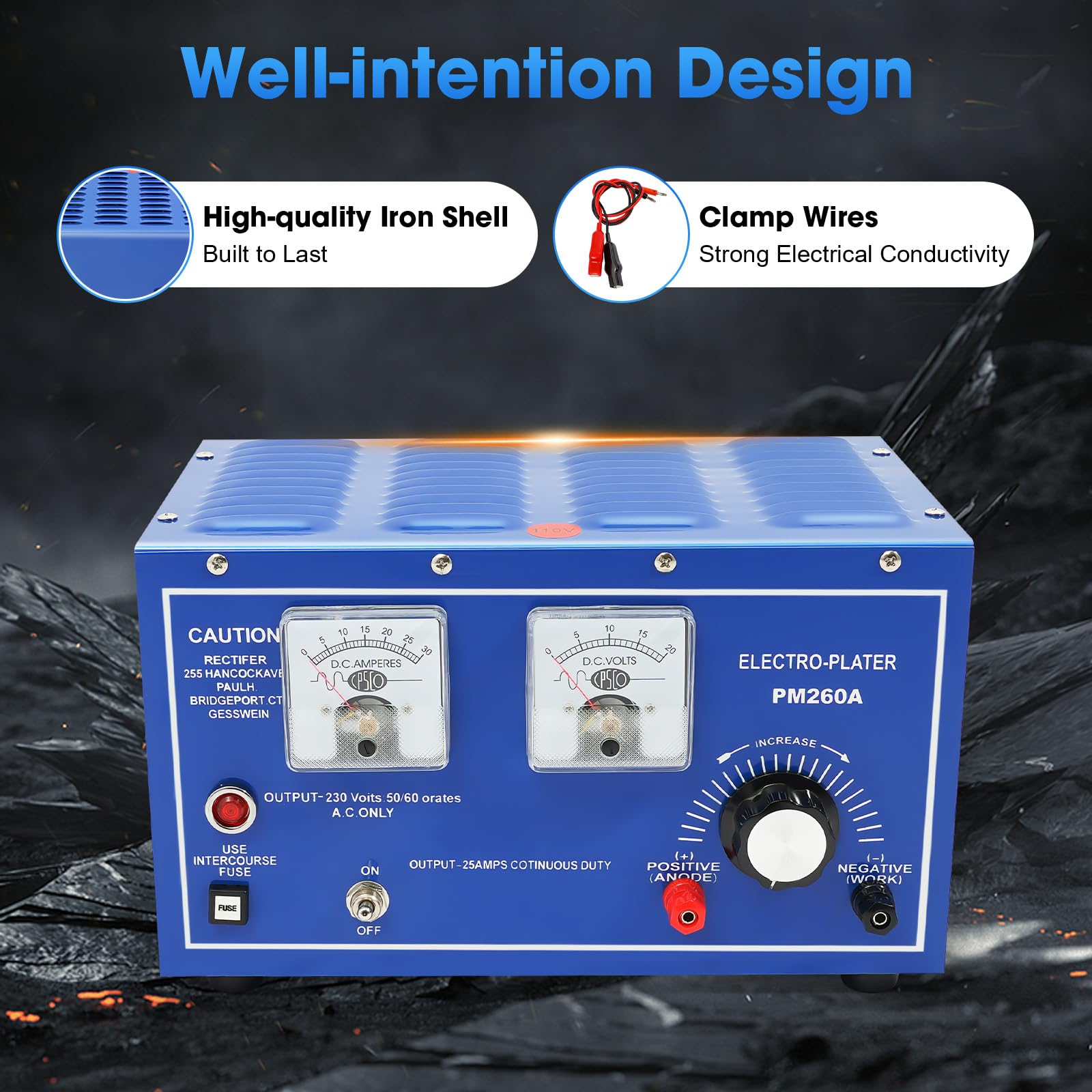 30A 110V Gold Plating Machine for Jewelry - Professional Electroplating Rectifier with Multiple Layer Coating | Perfect for Jewelry Making, Watch Repair & Metal Crafting