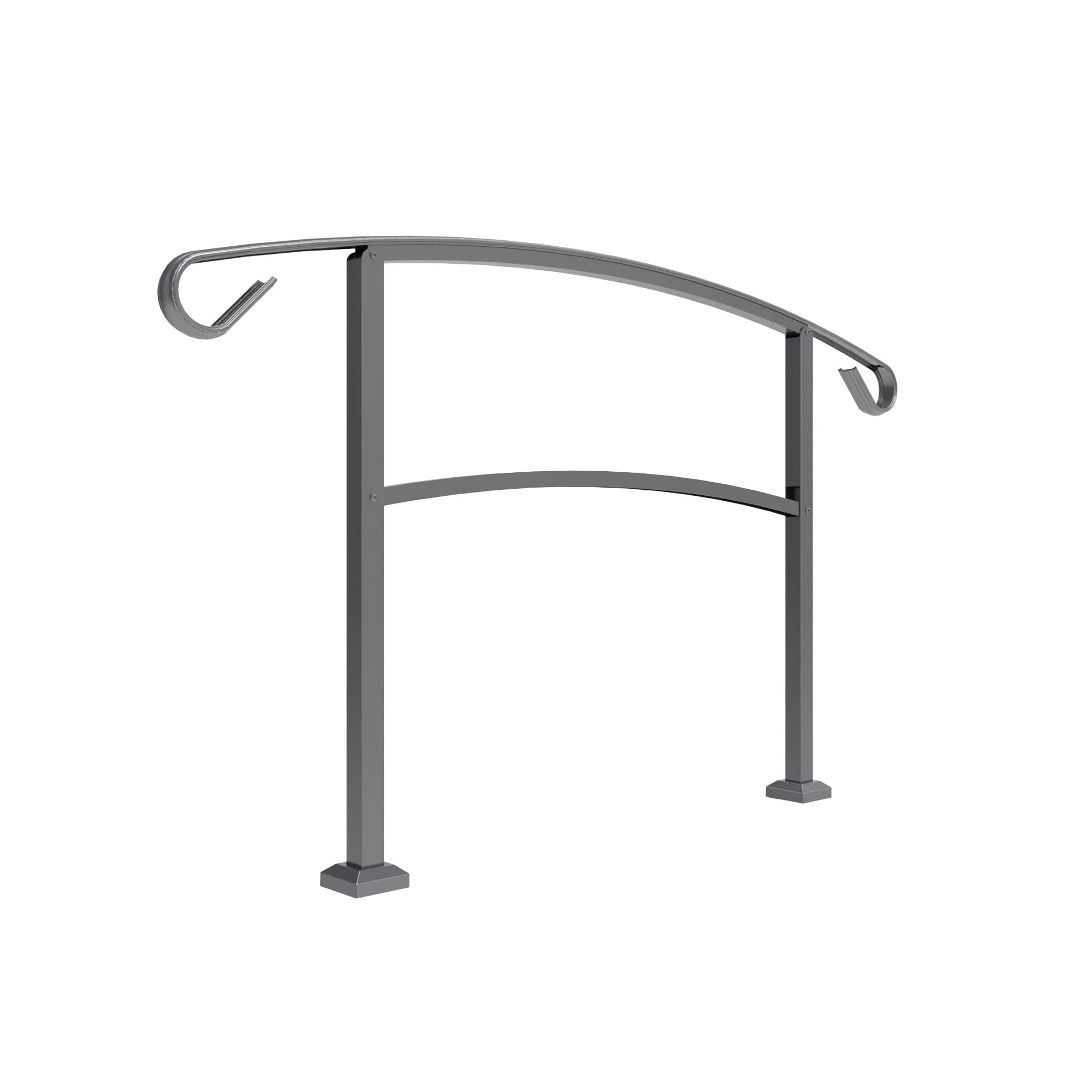 HandiRail 4-Step Aluminum Stair Railing Kit in Aged Bronze Finish - Durable Outdoor Safety Handrail for Steps, Deck, Porch & Patio Use