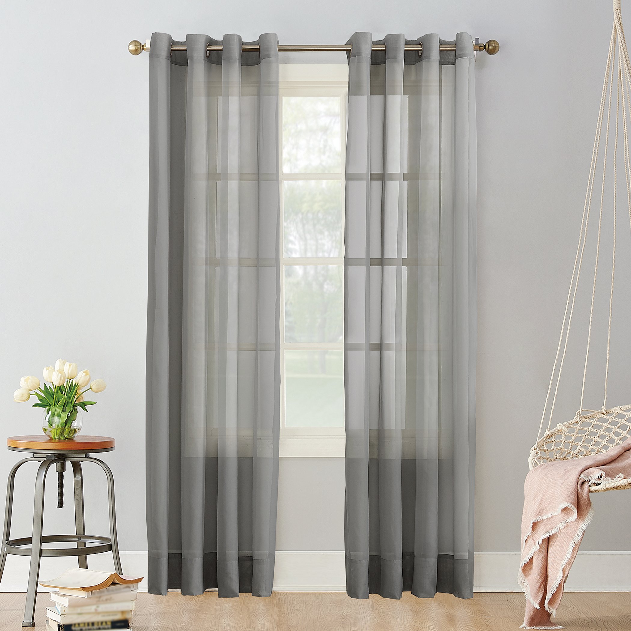Emily Sheer Voile Grommet Curtain Panel - 59