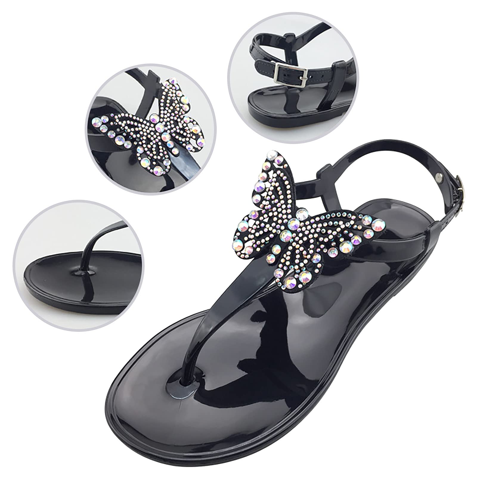 Women's Dressy Plain Casual Flat Sandals - Slingback Flip Flops for Beach, Summer & Everyday Wear | Comfortable Thong Sandals for Walking, Travel & Outdoor Activities