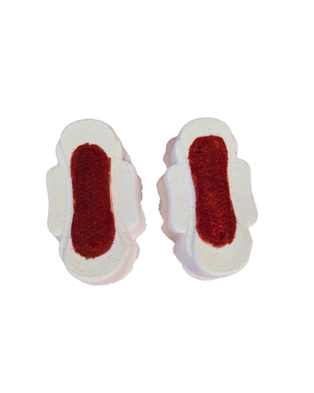Large Sanitary Pad Bath Bomb Gift Set (2 Pack) - Fun & Unique Period Gifts for Women, Bridal Showers & Bachelorette Parties
