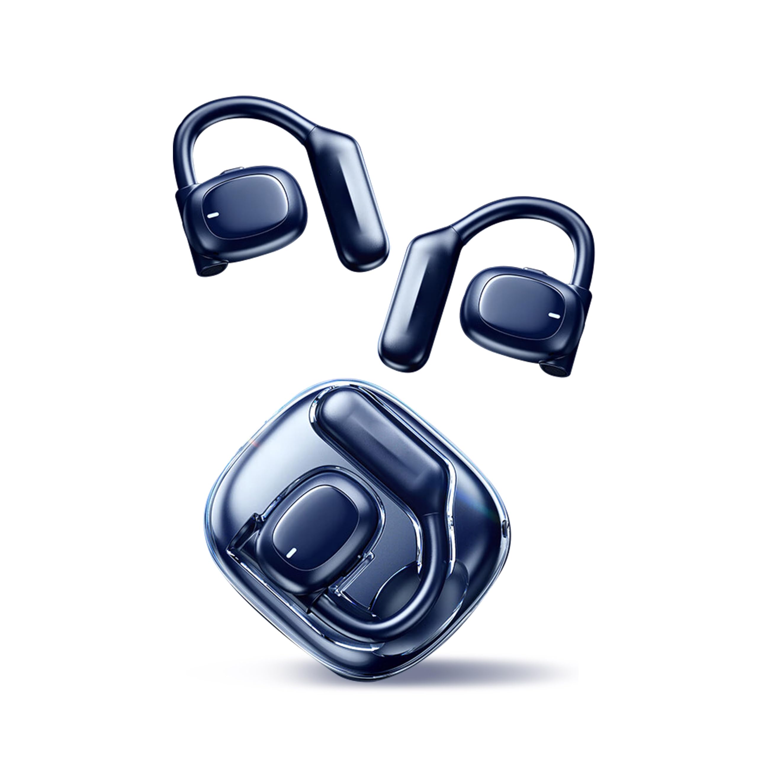 OpenBuds P5 Open Ear Bluetooth Headphones - Wireless Bone Conduction Headset with 48H Playtime, IPX5 Waterproof, Secure Fit for Running, Cycling & Workouts - Compatible with iPhone & Android (Blue) | Perfect for Outdoor Sports, Gym & Daily Commute