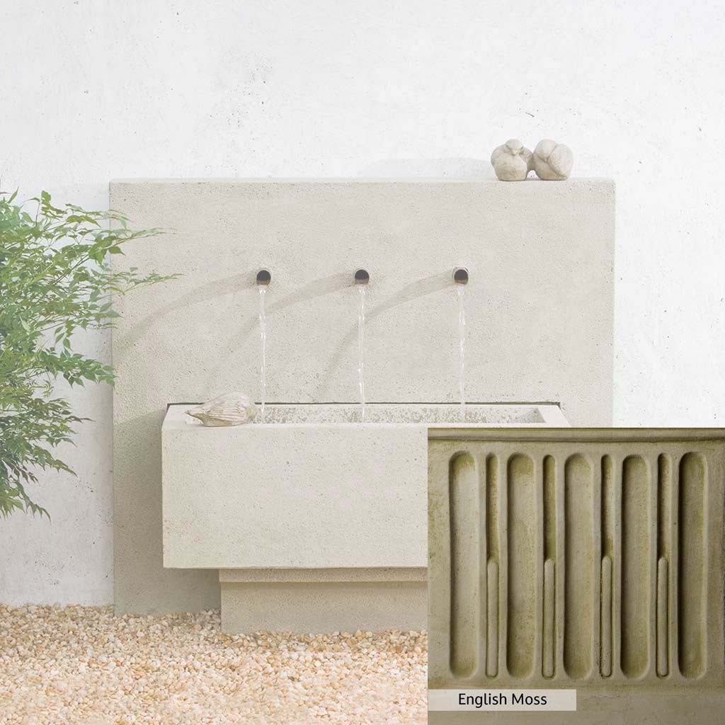Campania International X3 Outdoor Wall Fountain - Elegant Garden Water Feature for Patio, Backyard, and Landscape Decor