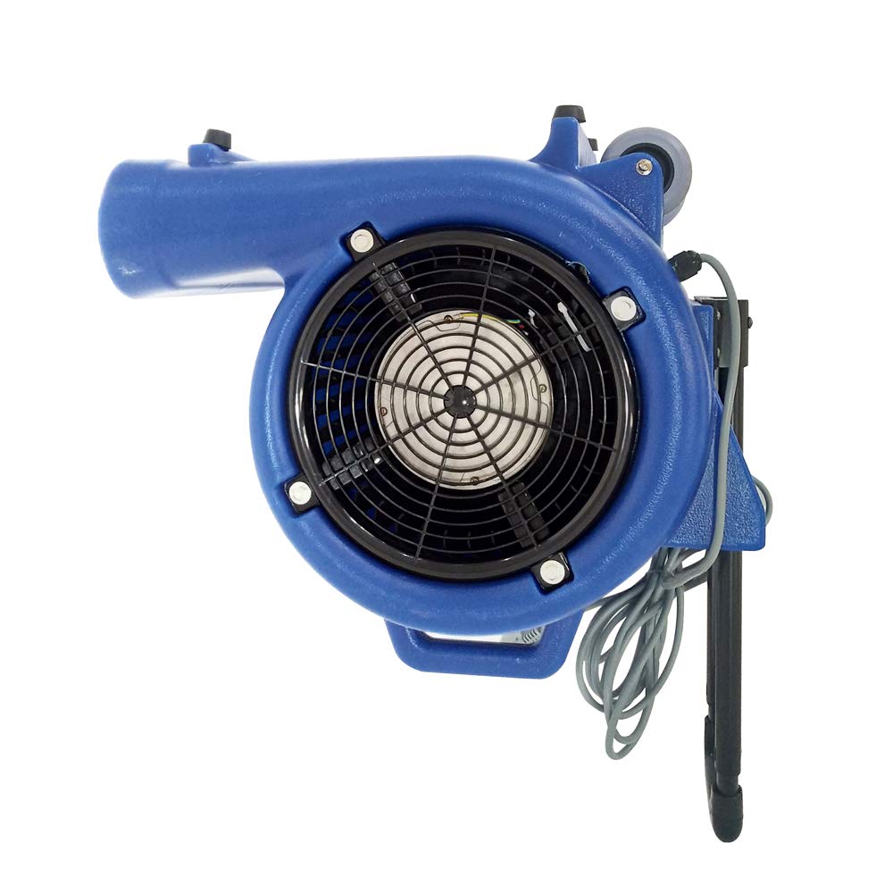 INTBUYING 3-Speed Heavy Duty Air Mover Blower Fan - 1.2HP 5700 CFM High Power Carpet Dryer & Floor Fan (220V, Blue) - Ideal for Water Damage Restoration, Construction Sites, and Quick Drying Floors