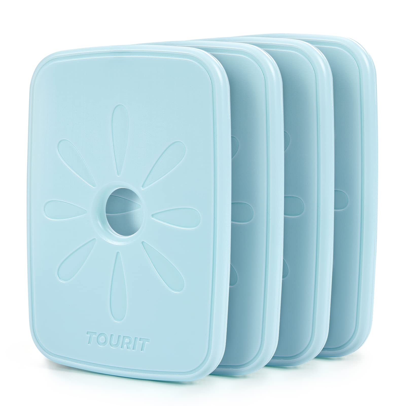 TOURIT Reusable Ice Packs for Lunch Boxes, Coolers & Bags - Slim, Long-Lasting Cooling Gel Packs for Work, Picnic, Camping & Outdoor Activities - Perfect for Keeping Food Fresh & Drinks Cold All Day
