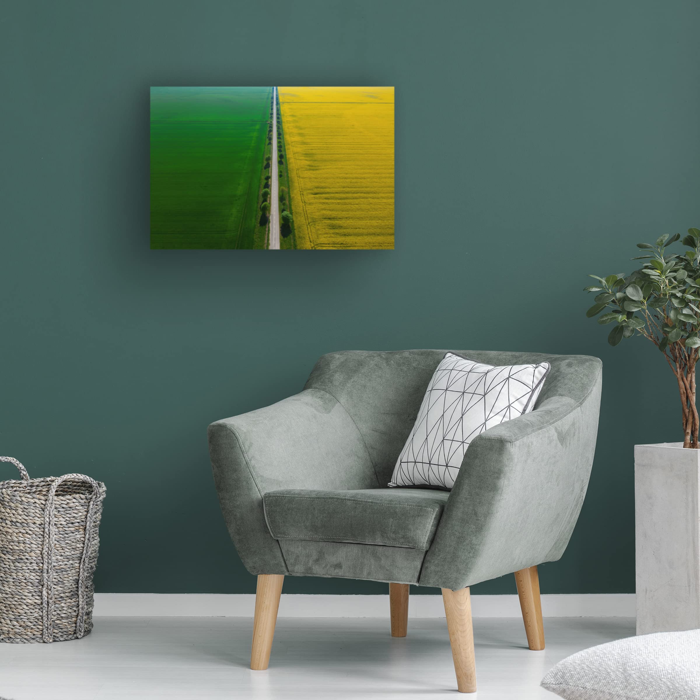Trademark Fine Art 'Prekmurje' Canvas Wall Art Print by Jure Kravanja - Landscape Painting for Living Room, Bedroom & Office Decor