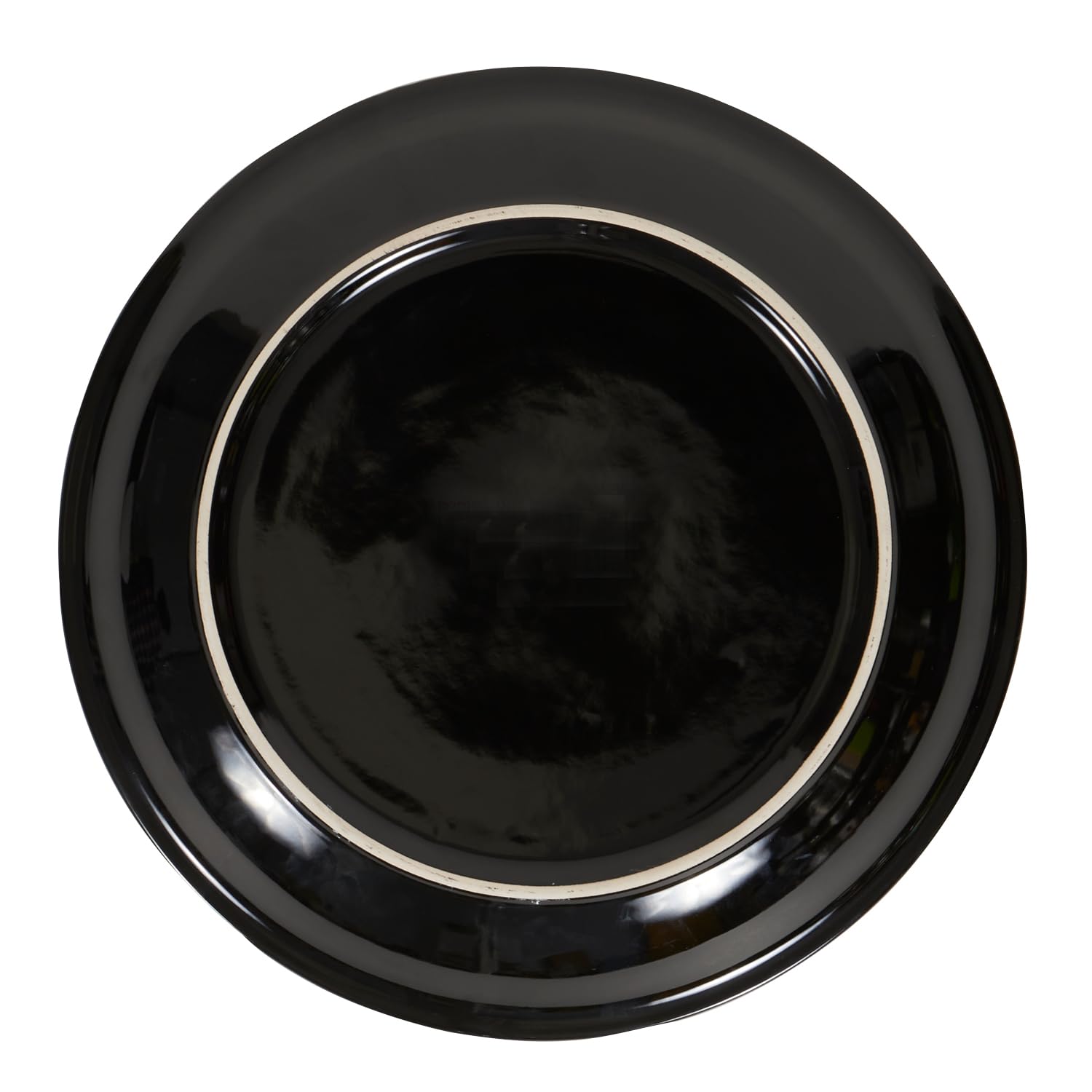 Premium Glossy Ceramic Dinner Plate Set - Large Black Kitchen Plates for Dining, Restaurants & Elegant Dinner Parties