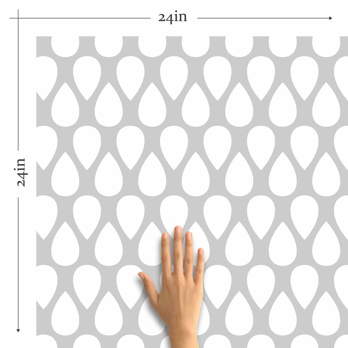 Grey Trellis Peel and Stick Removable Wallpaper - Self-Adhesive Decorative Wall Covering for Bedroom, Living Room, Kitchen, and Office