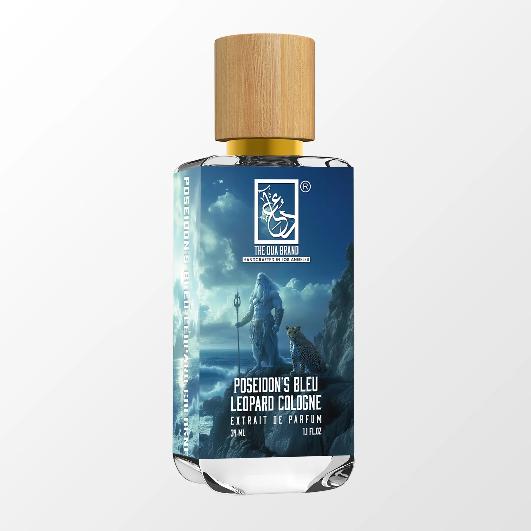 Poseidon's Bleu Leopard Cologne for Men - Premium Long Lasting Fragrance - Perfect for Date Night, Office & Special Occasions