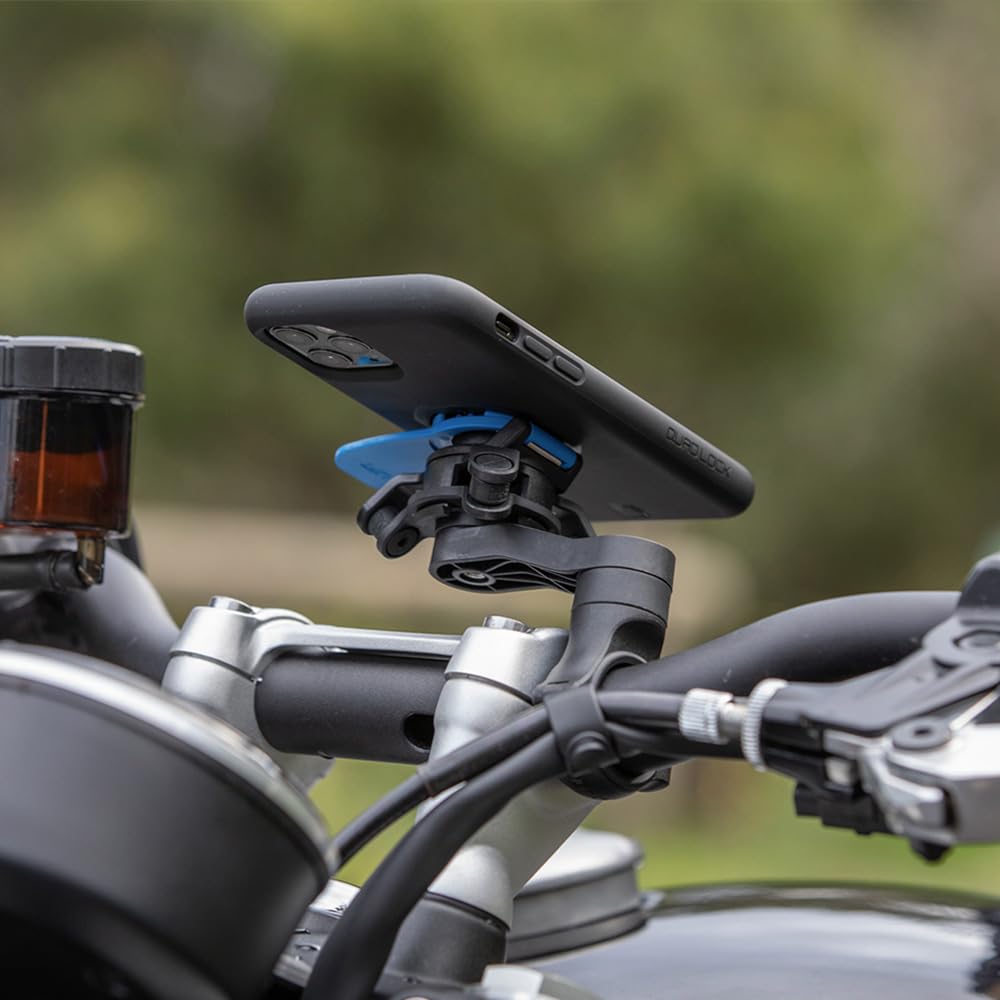 Quad Lock Motorcycle Phone Mount Kit with Vibration Dampener - Compatible with iPhone 16 Pro Max MAG Case | Secure Handlebar Bracket for Adventure Riding, Commuting & Off-Road Motorcycles