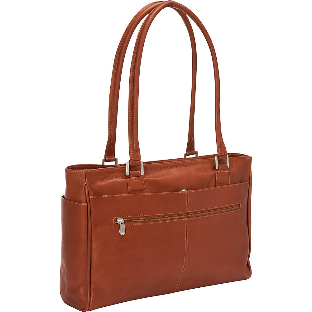 Stylish Women's Laptop Tote Bag with Multiple Pockets - Chocolate Brown - Perfect for Work, Travel & Daily Commute