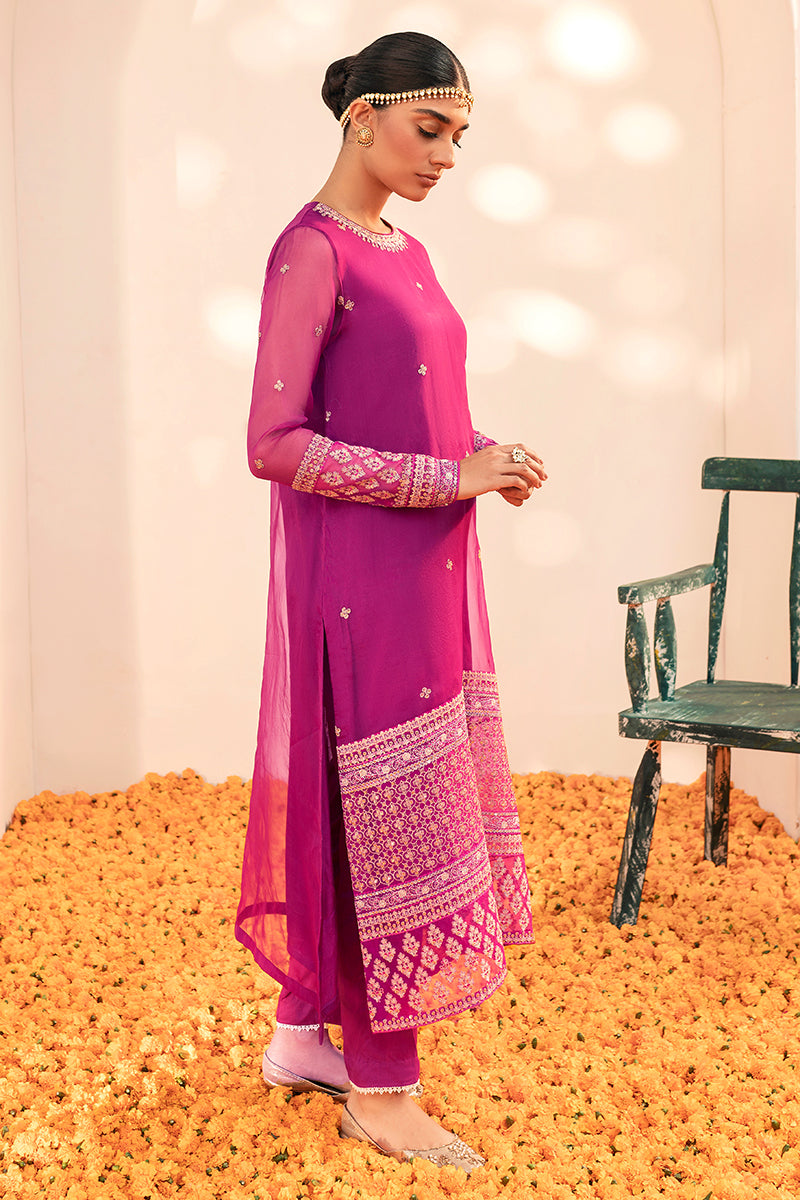 Magenta Plush Embroidered Shirt for Women - Soft & Stylish Casual Blouse - Perfect for Office, Date Night & Everyday Wear
