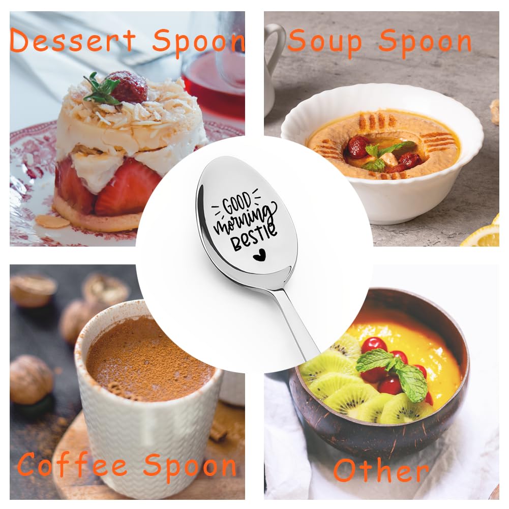 Bestie Gifts for Women - Unique Coffee & Tea Spoon for Best Friends, Ideal for Christmas, Birthday, Graduation, Wedding - Perfect for Morning Coffee Rituals and Tea Time with Your BFF