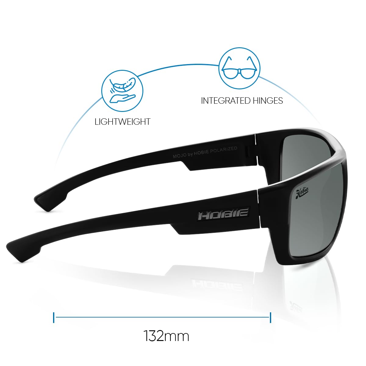 Hobie Mojo Float Polarized Sunglasses for Men & Women - HydroClean Lens Technology for Crystal Clear Vision - Perfect for Fishing, Boating & Outdoor Adventures