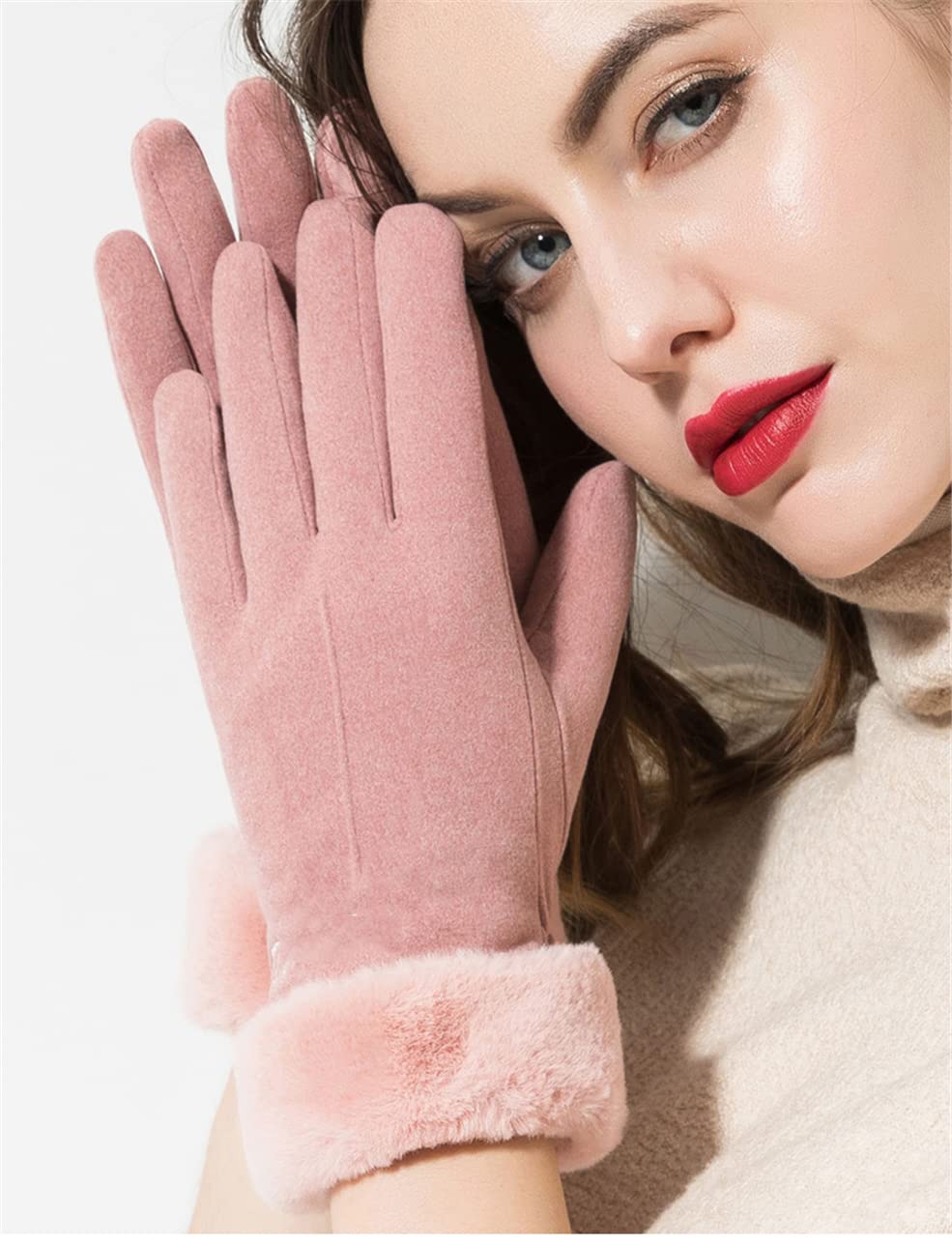 Women's Winter Gloves - Touchscreen Ski Snow Gloves for Cold Weather, Running, Cycling & Driving - Warm Texting Gloves for Ladies & Girls - Perfect for Outdoor Sports, Commuting & Daily Use