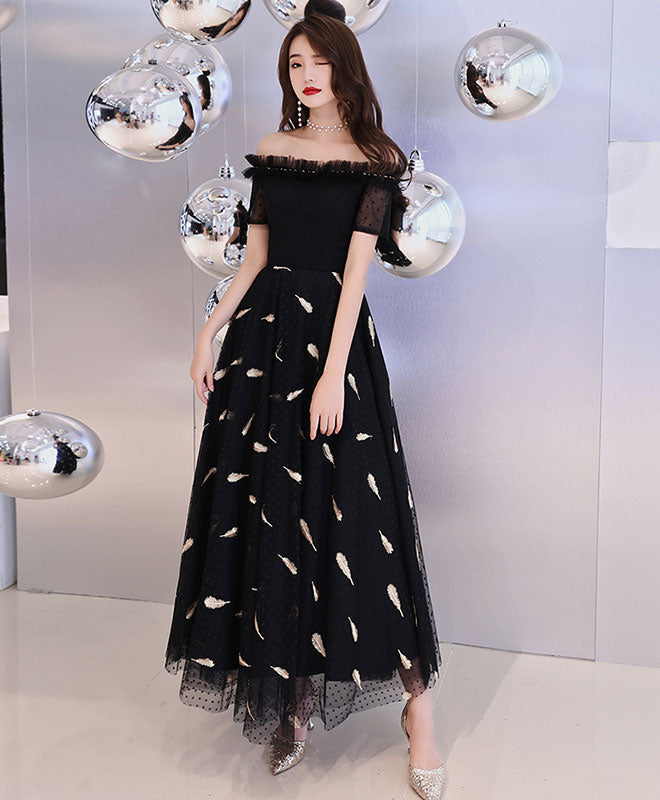 Elegant Black Tulle Prom Dress & Evening Gown for Women - Perfect for Homecoming, Formal Dances, and Special Occasions