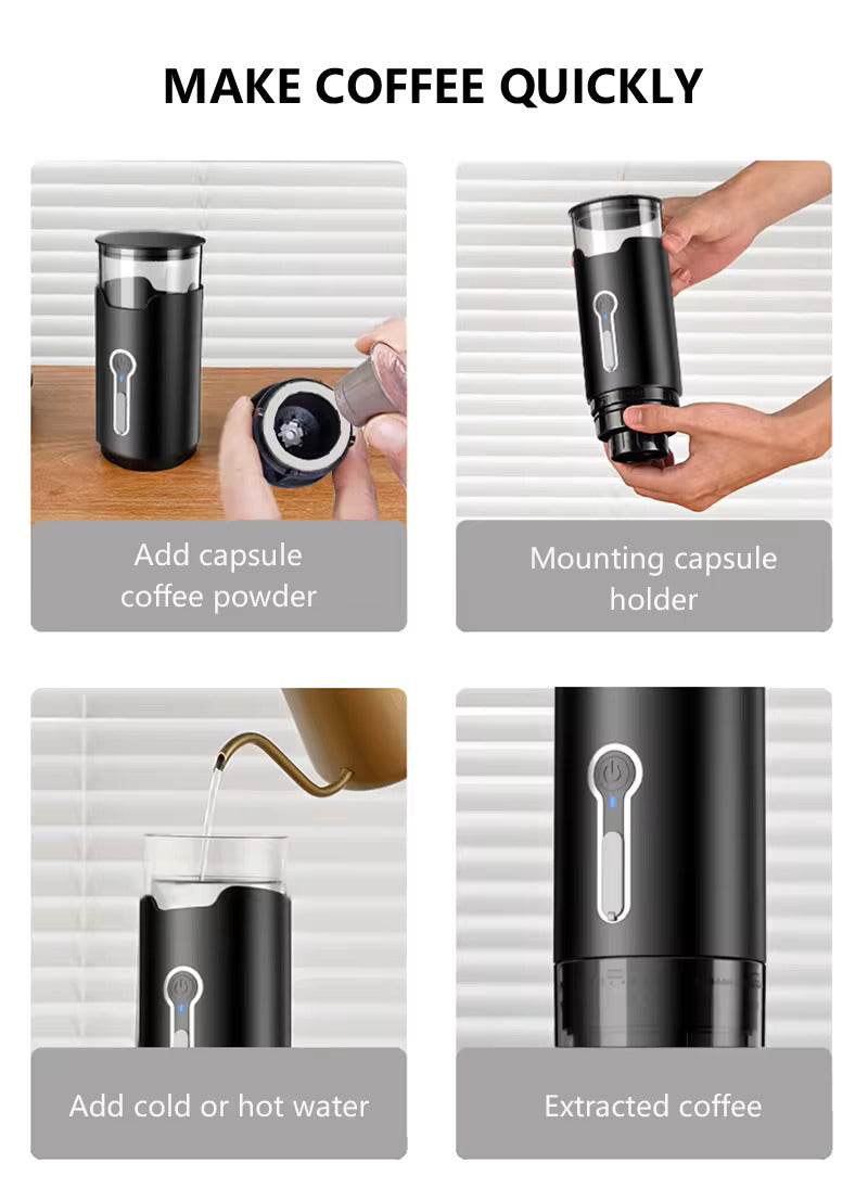 Portable Espresso Coffee Maker - Handheld Manual Espresso Machine for Travel, Camping & Home Use - Perfect for Coffee Lovers On The Go