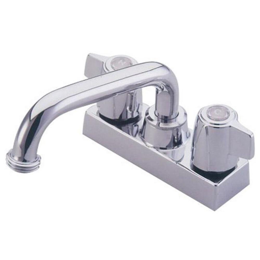 High-Quality Centerset Laundry Faucet with Double Lever Handles - Perfect for Utility Sinks, Basement Laundry Rooms & Washing Machine Hookups