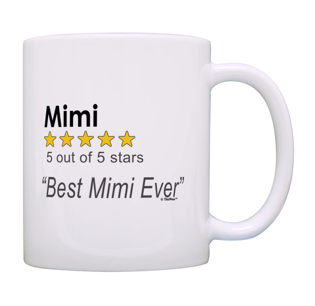 Best 11oz Ceramic Coffee Mug for Mimi & Grandma - Perfect Gift for Mother's Day, Birthday & Holidays - Dishwasher & Microwave Safe