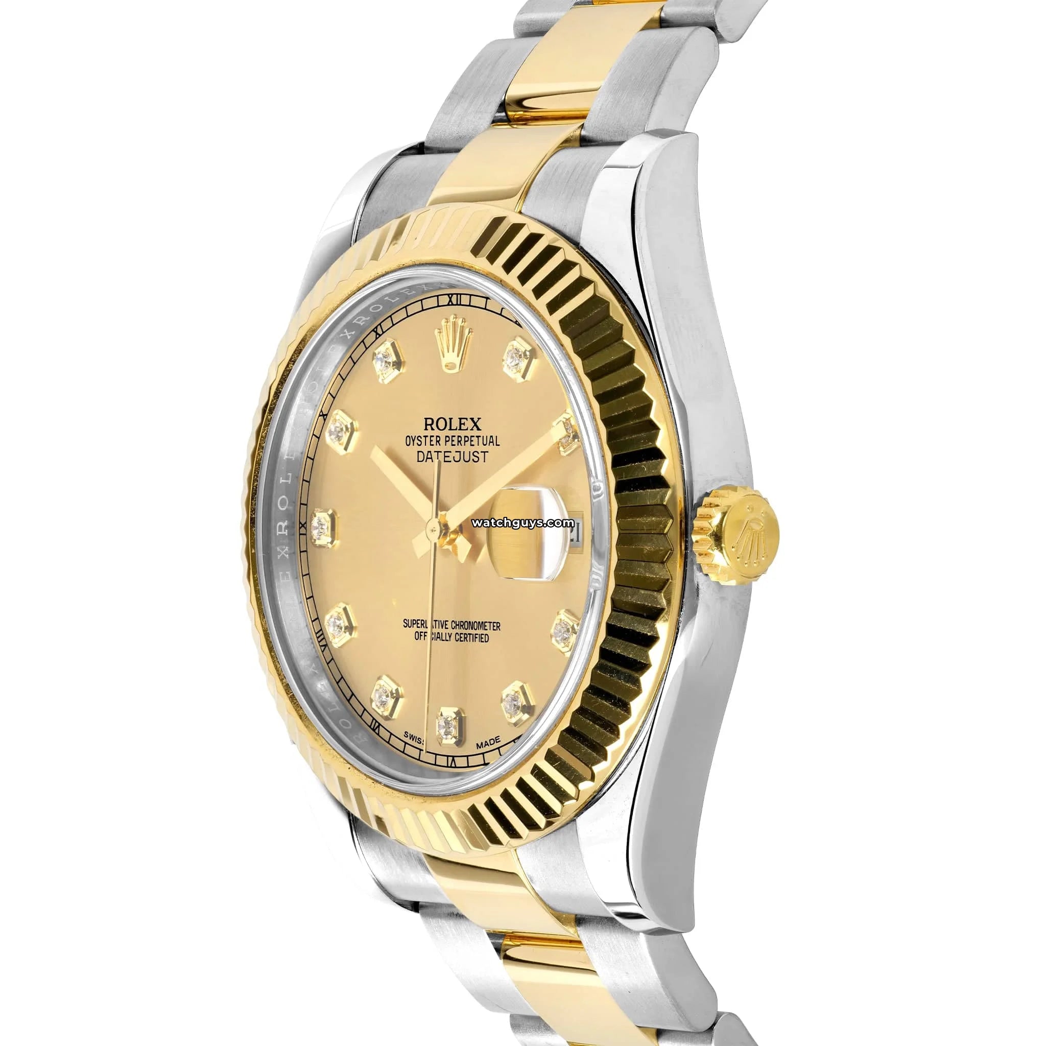 Rolex Datejust 116333 Men's Watch - Champagne Diamond Dial, Stainless Steel & Gold, Automatic Movement - Perfect for Business Meetings & Luxury Events