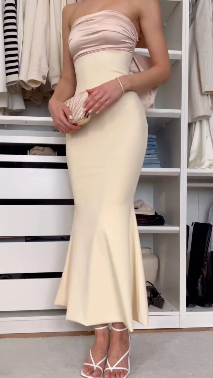 Elegant Mermaid Long Satin Evening Dress for Prom, Party & Special Occasions - Stunning Sheath Gown J3977 | Perfect for Weddings, Galas & Formal Events