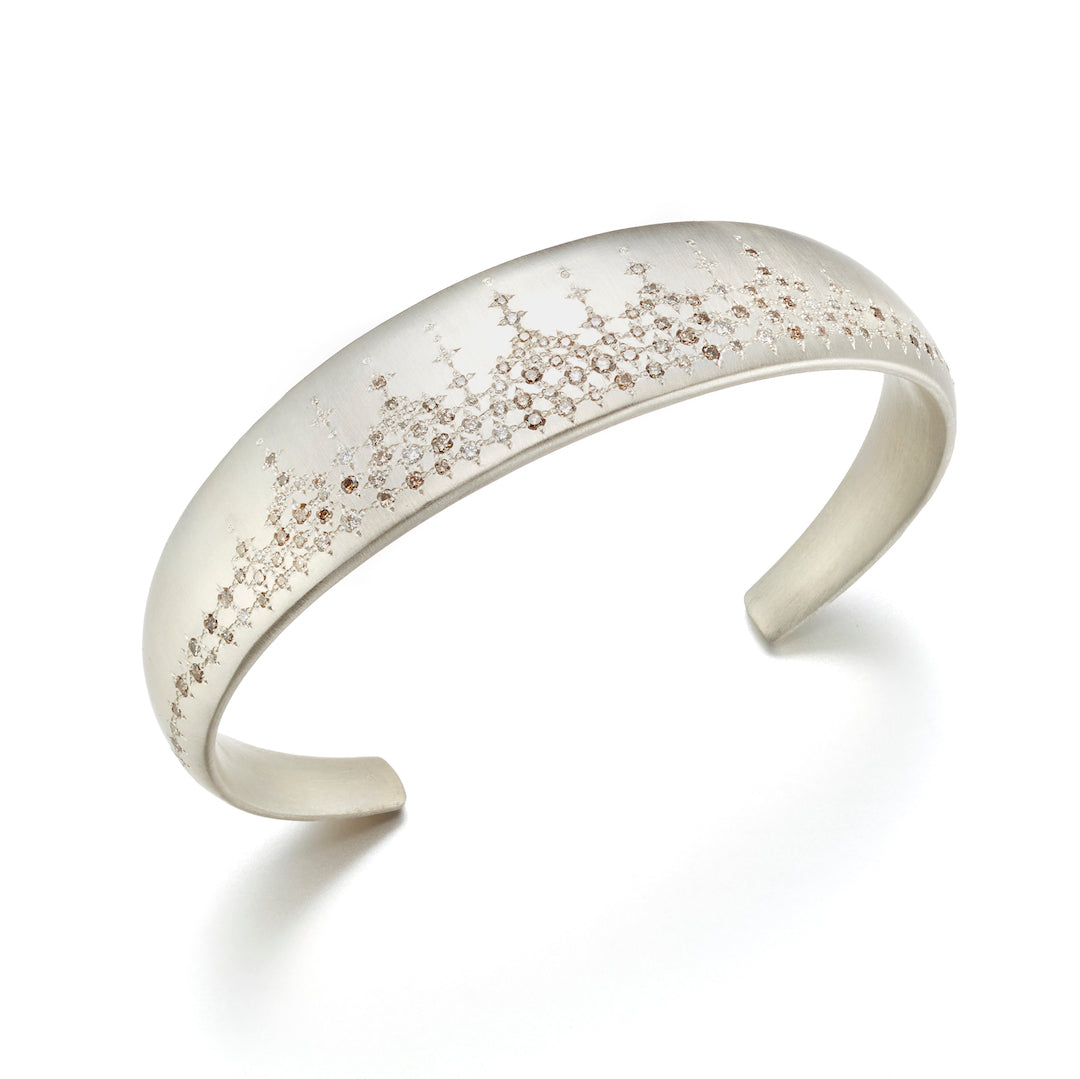 Exquisite Multi-Color Diamond Cascading Cuff Bracelet for Women | Elegant Stackable Bangle | Perfect for Weddings, Parties & Special Occasions