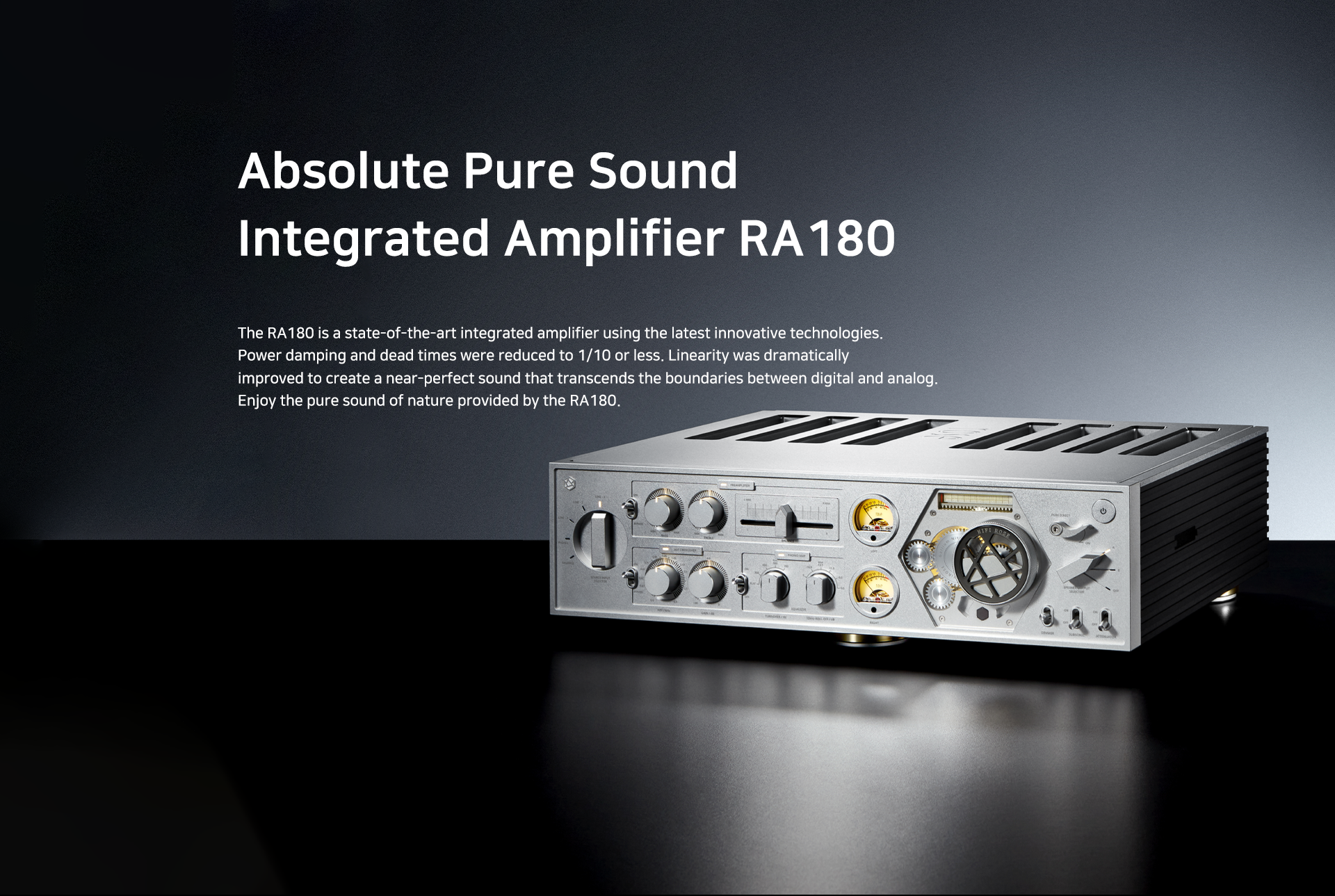 HIFI ROSE RA180 Integrated Stereo Amplifier - High Fidelity Audio System for Home Theater & Music Listening (Floor Model Demo Unit)