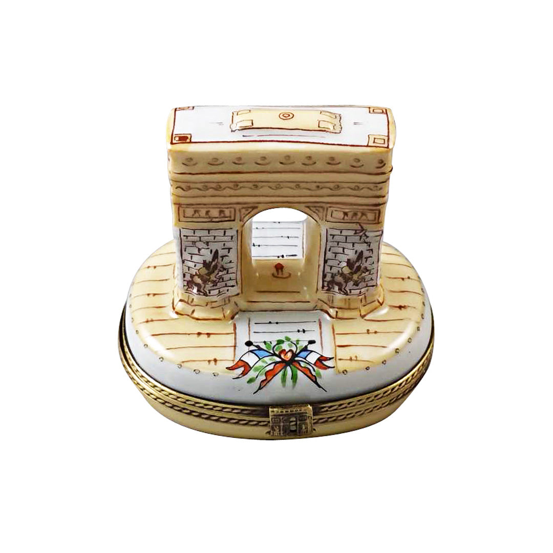 Limoges Porcelain Arc de Triomphe Miniature - Exquisite French Collectible for Home Decor, Gift & Souvenir | Perfect for Display Cabinets, Office Desks & European-Themed Decor