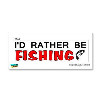 I'd Rather Be Fishing Bass - Vinyl Decal Sticker for Windows, Bumpers, Laptops - Perfect for Anglers & Outdoor Enthusiasts