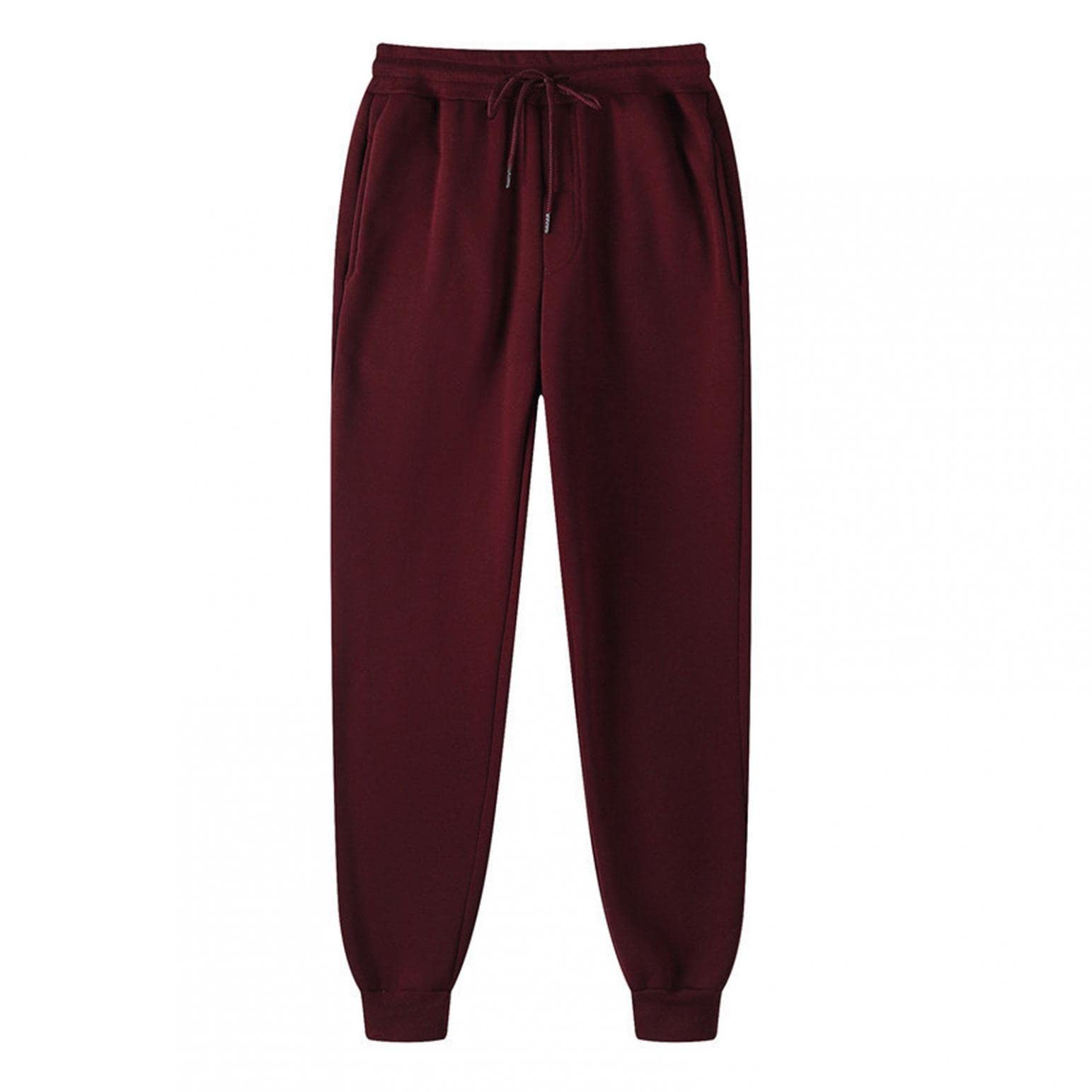 Low Profile Men's Fleece Sweatpants with Pockets - Hip Hop Drawstring Harem Pants for Running, Workout & Activewear | Comfortable Lounge & Gym Pants for Casual Wear