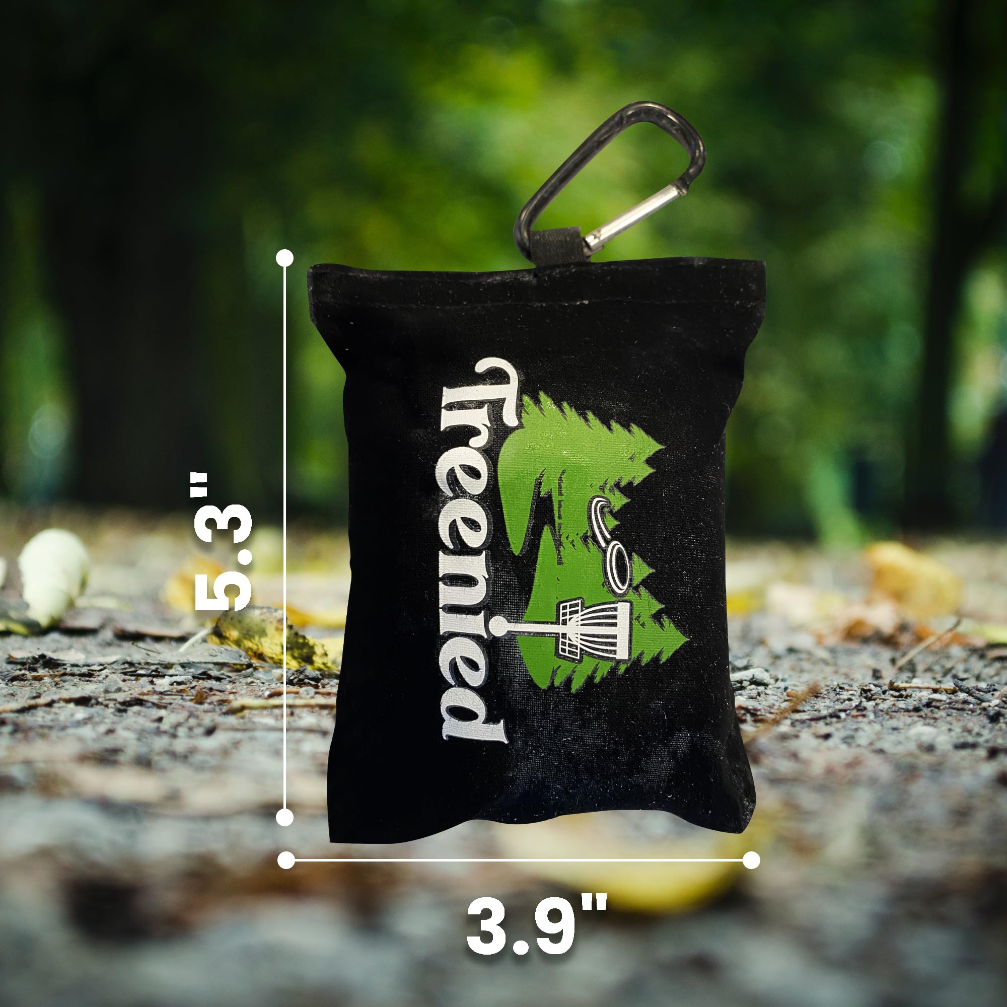 Premium Disc Golf Chalk Bag with Secure Clip (Black) - Fast Drying & Ultra Absorbent for Better Grip - Essential Disc Golf Accessories - Perfect for Tournament Play & Practice Sessions